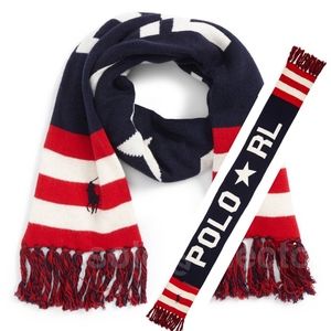 NWT Polo Ralph Lauren RL 1967 Stadium Scarf ski 92
